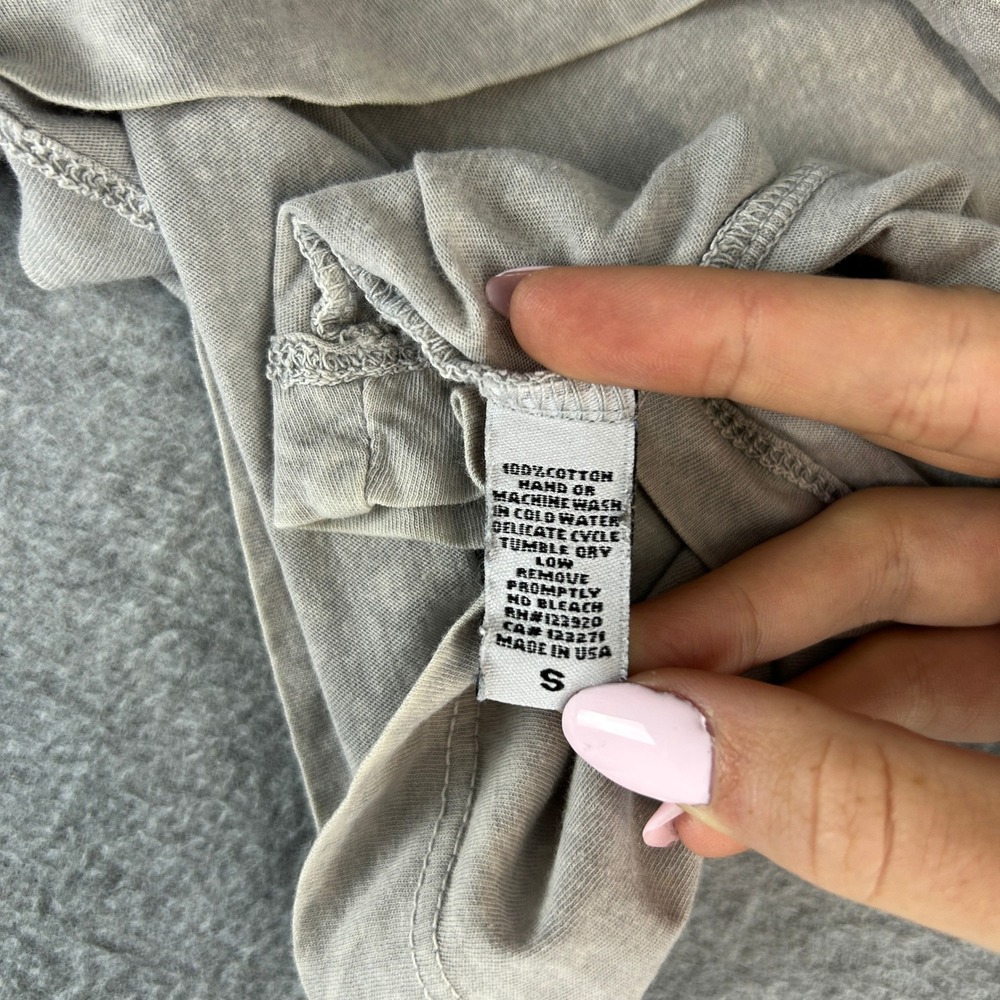 SoulCycle Size Small Tank Top Gray Mineral Wash Spin Wheel Graphic Racerback - Picture 8 of 10